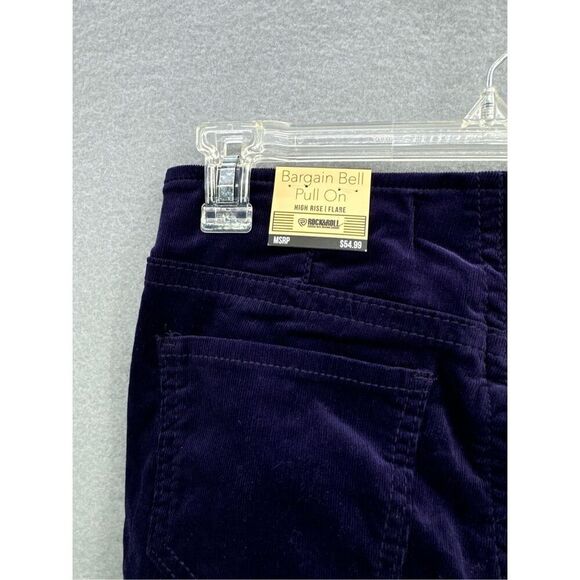 NWT Rock & Roll Denim® Ladies High Rise Purple Corduroy Flare Pants Size 26 - Picture 5 of 9